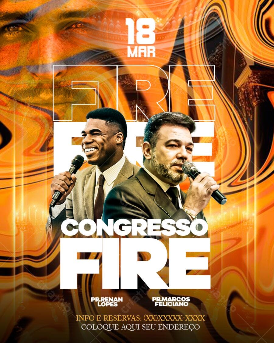 Flyer Congresso Fire PSD Editável
