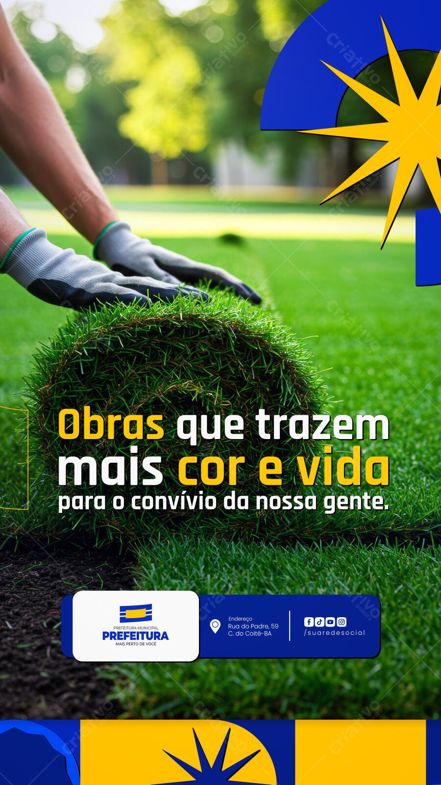Flyer Obras Públicas PSD Editável