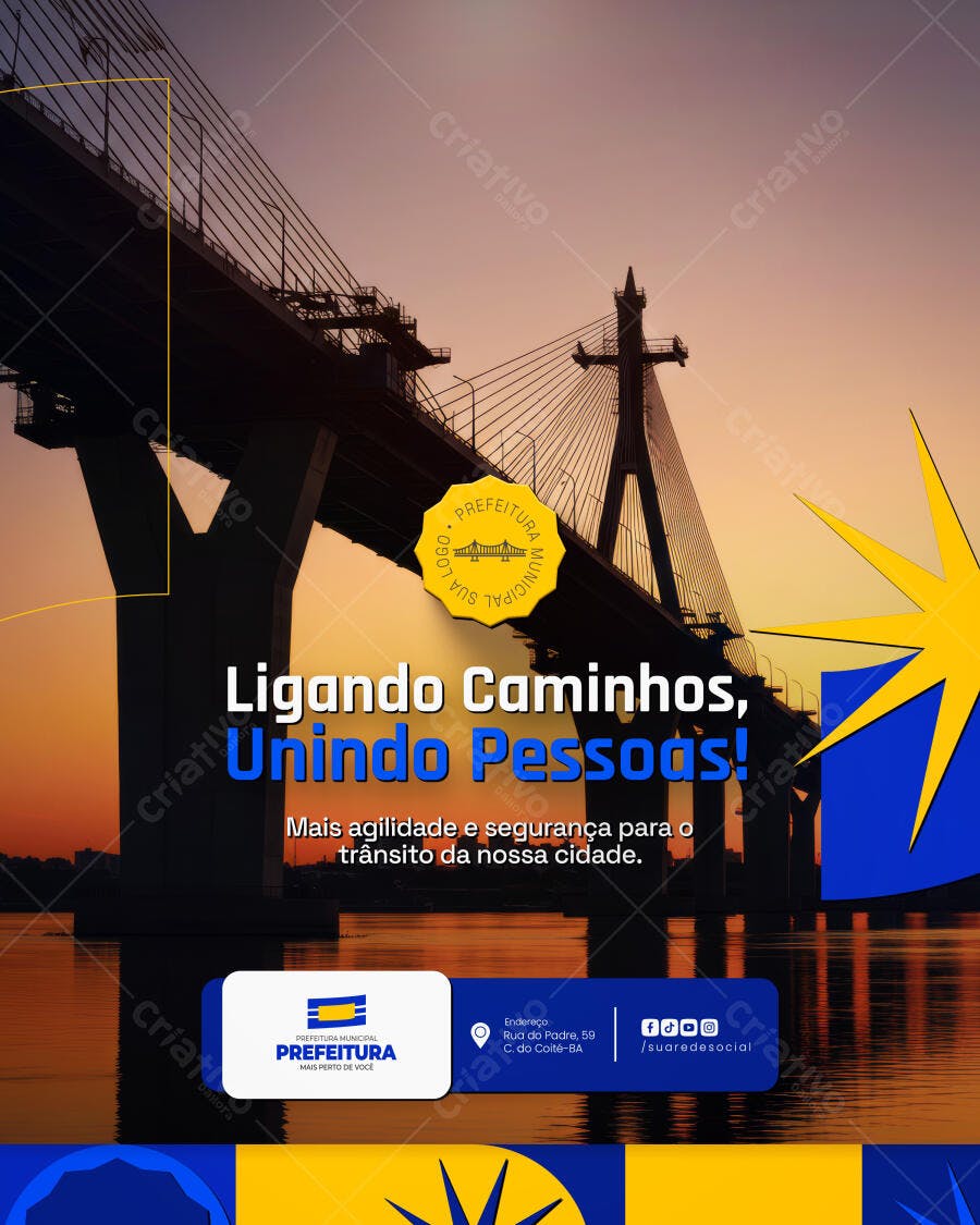 Flyer para Campanha de Mobilidade Urbana PSD Editável