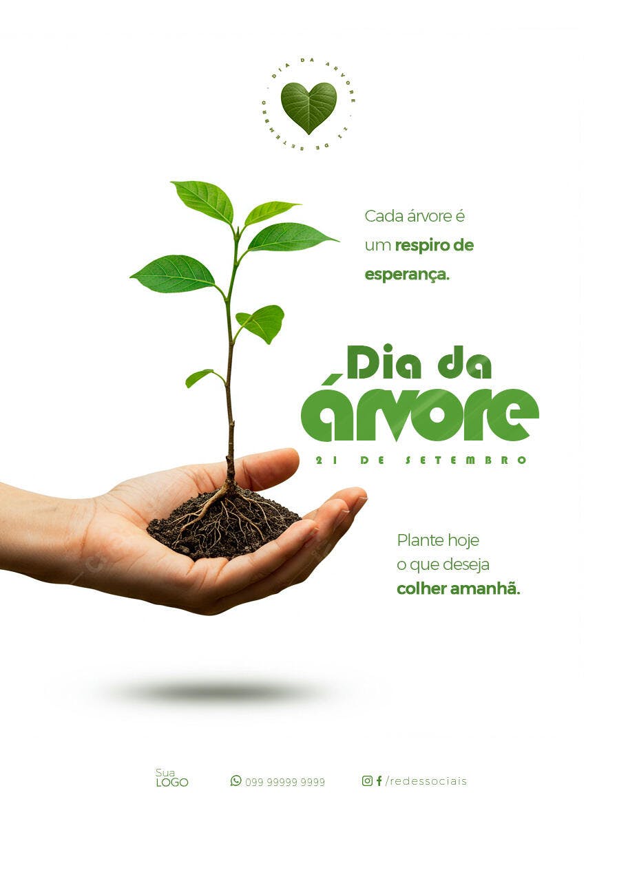 Flyer Dia da Árvore PSD Editável