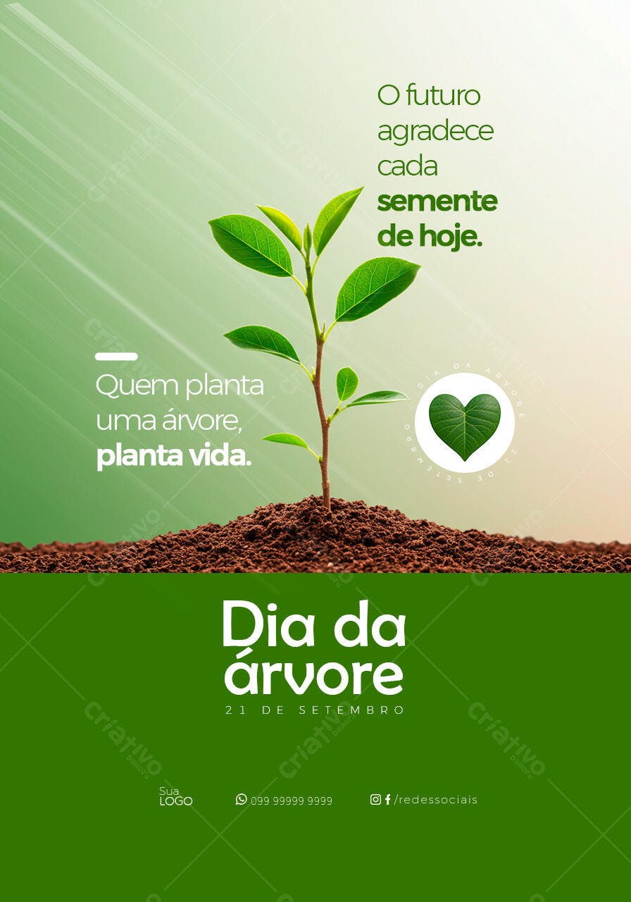 Flyer Dia da Árvore PSD Editável