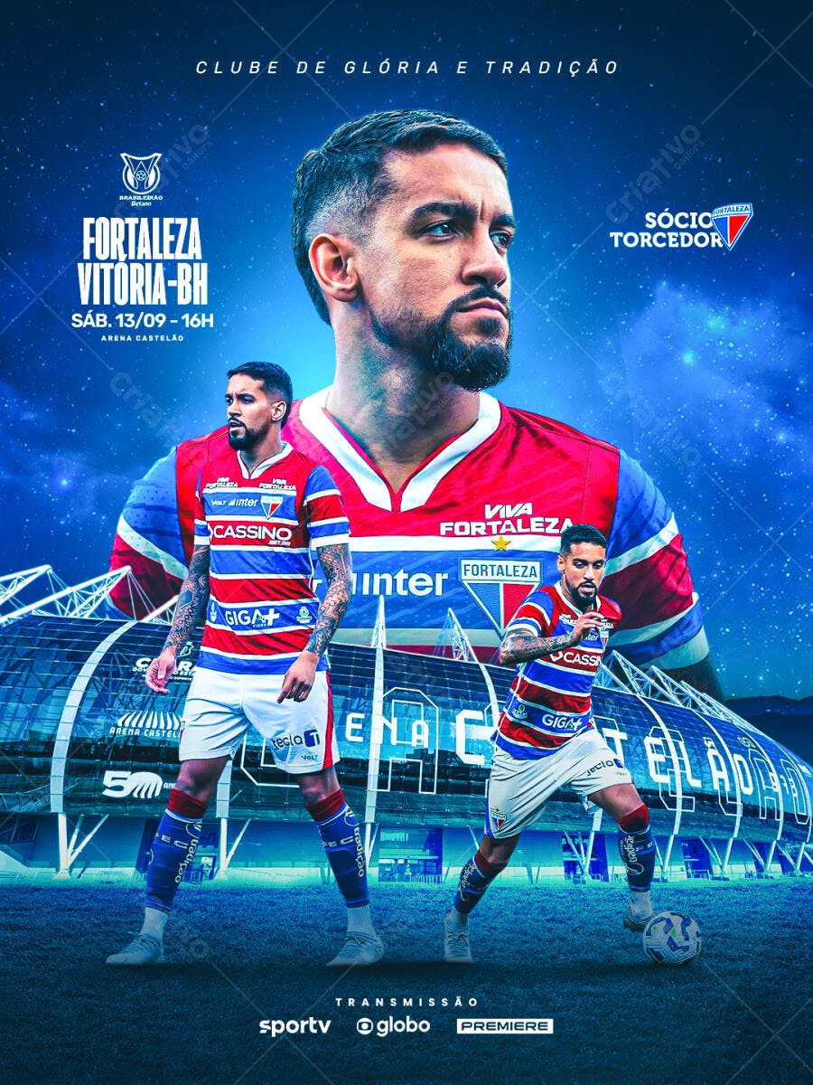 Flyer Fortaleza x Vitória-BH PSD Editável