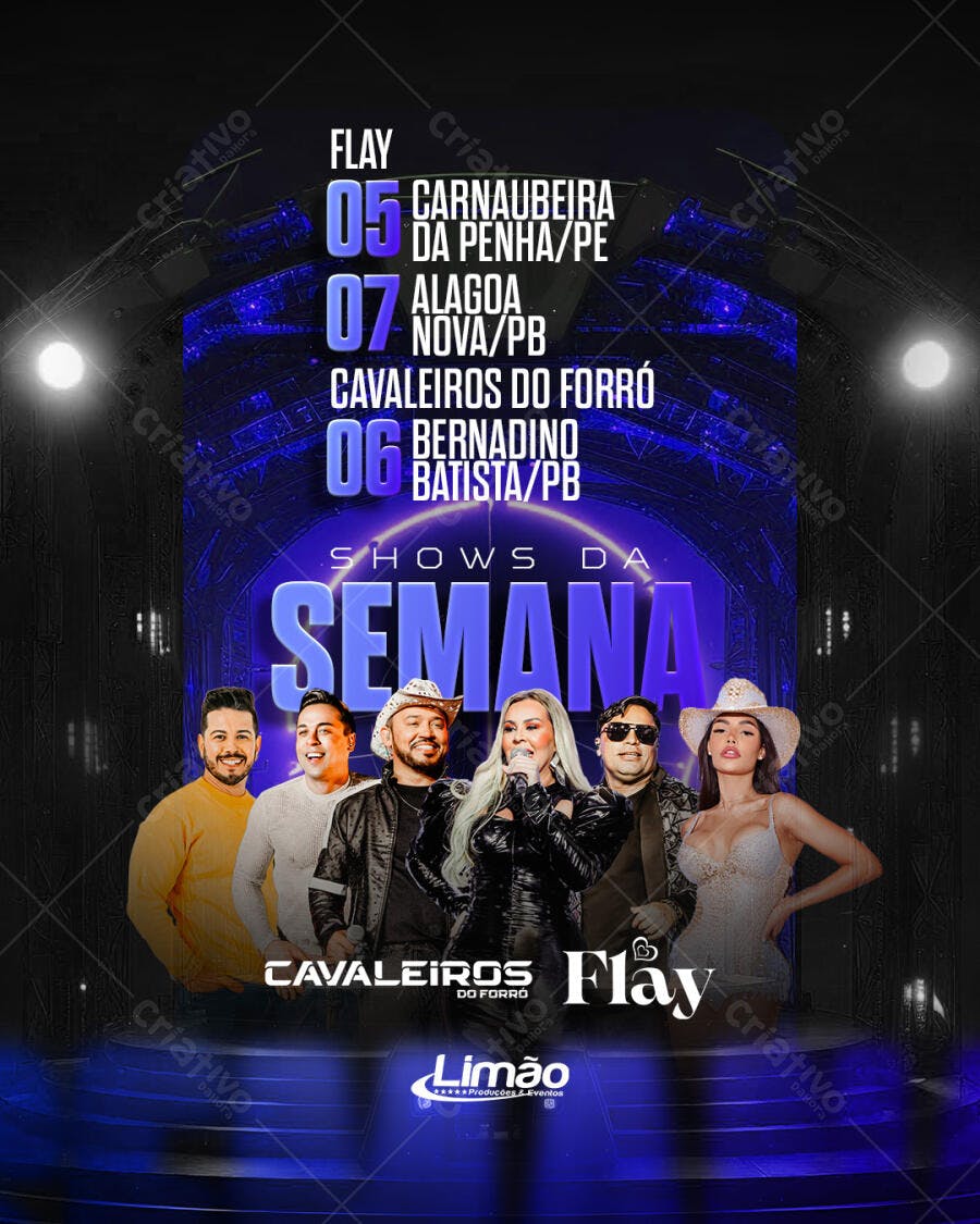 Flyer Shows da Semana PSD Editável