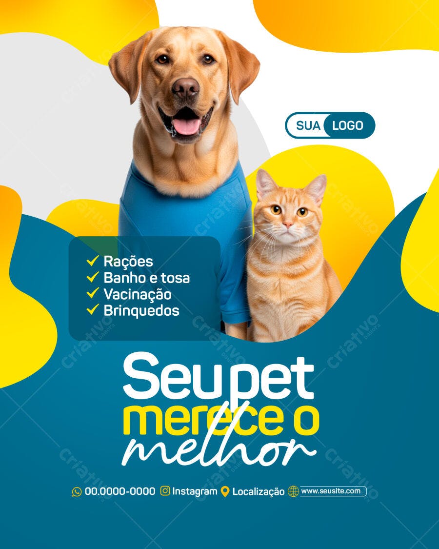 Flyer para Pet Shop PSD Editável