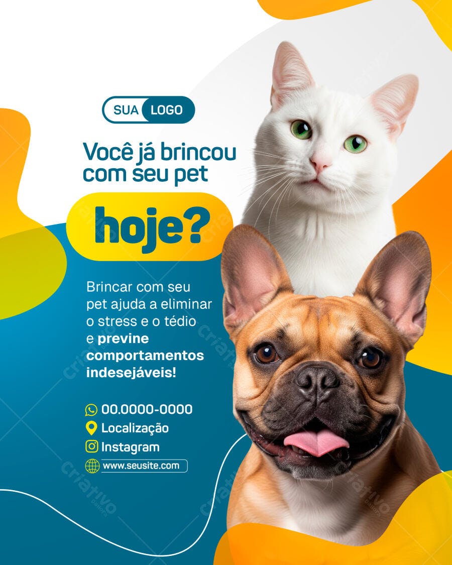 Post para Redes Sociais Pet PSD Editável