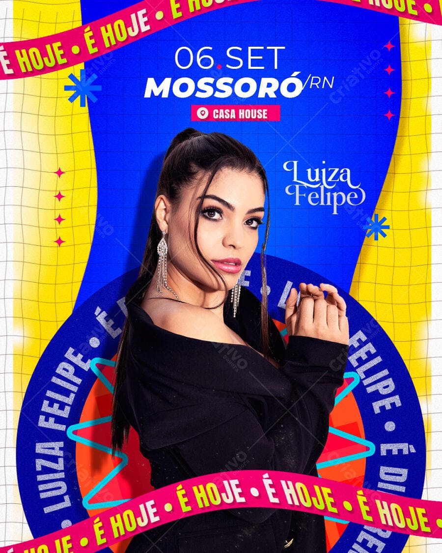 Flyer Show Artista Evento Cantora