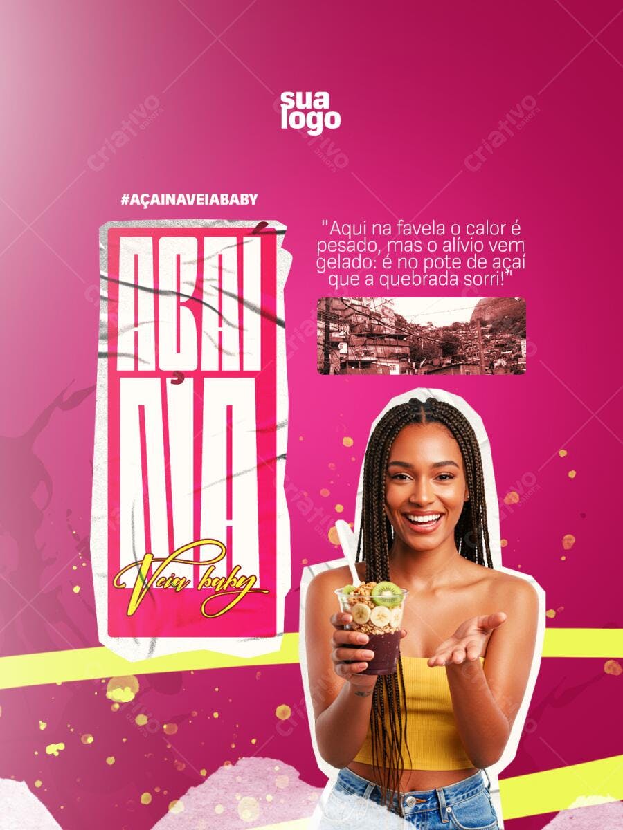 Flyer Açaí Verão PSD Editável
