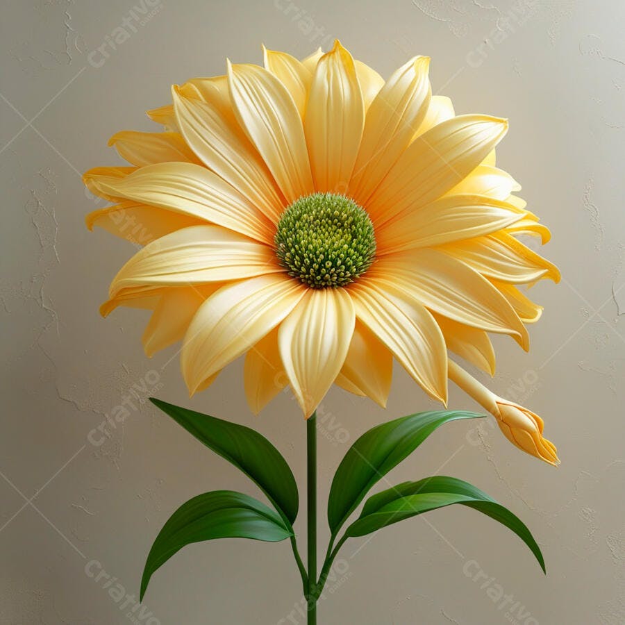 Flor amarela grande e exuberante