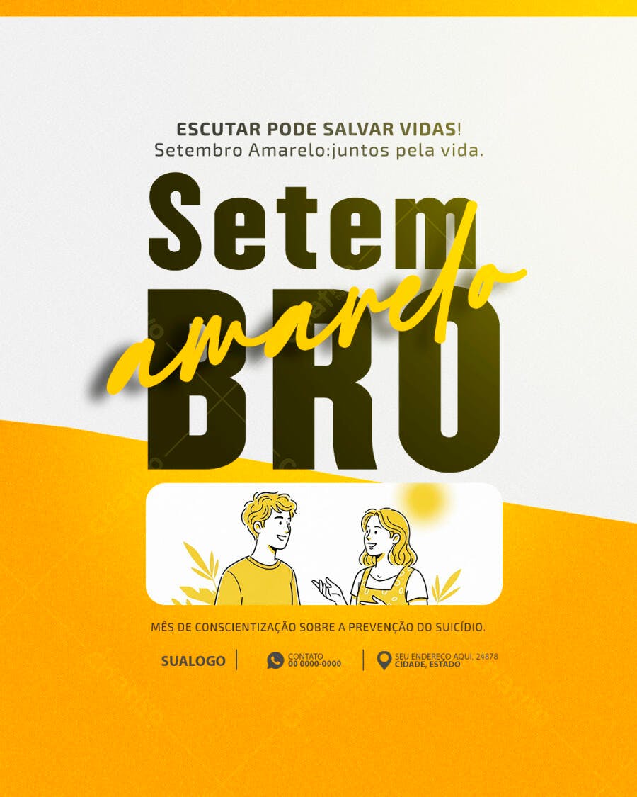 Flyer Setembro Amarelo PSD Editável