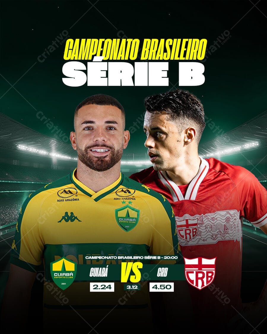 Flyer Campeonato Brasileiro Série B PSD Editável