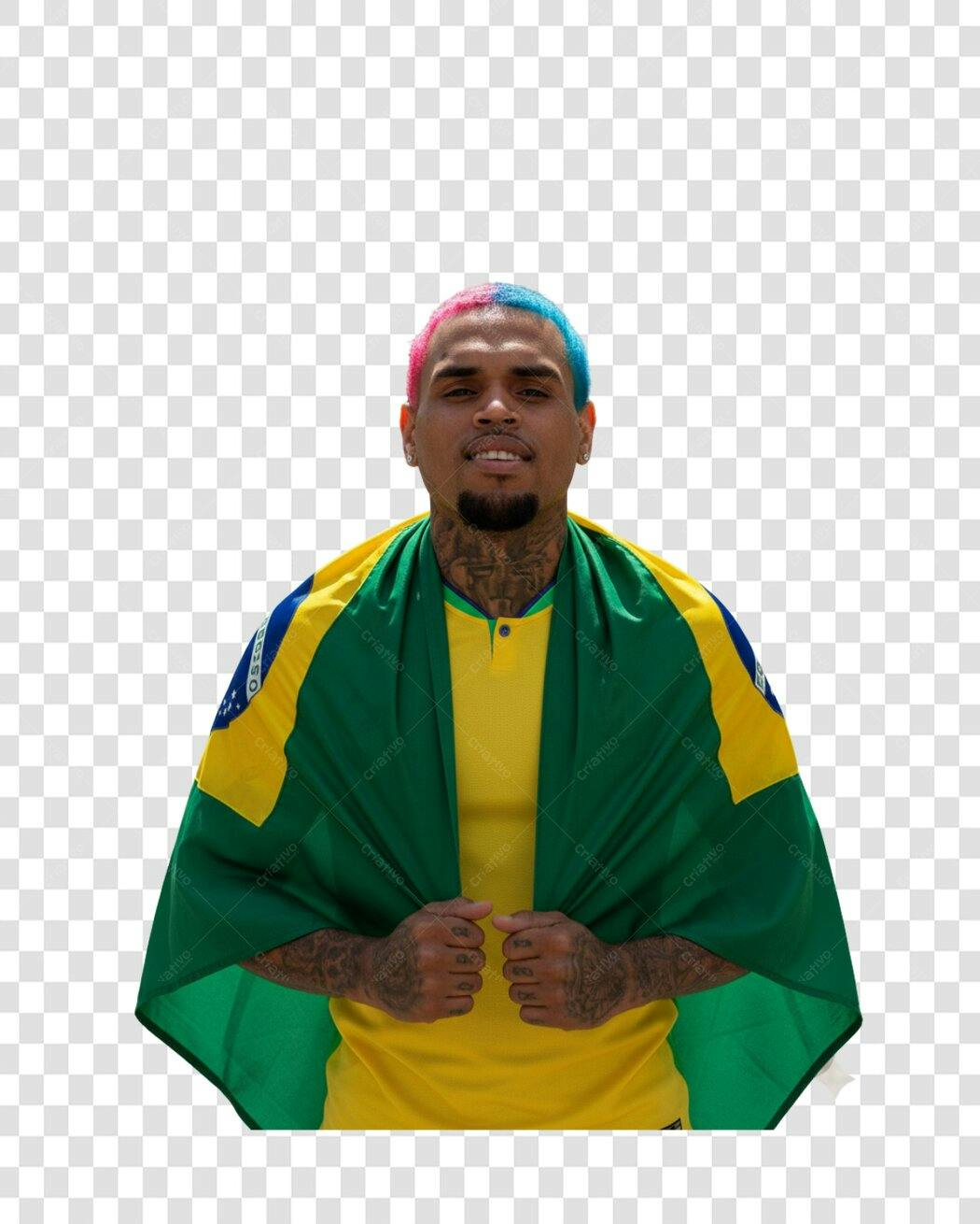 Imagem PNG com fundo transparente Celebração Brasil Chris Brown