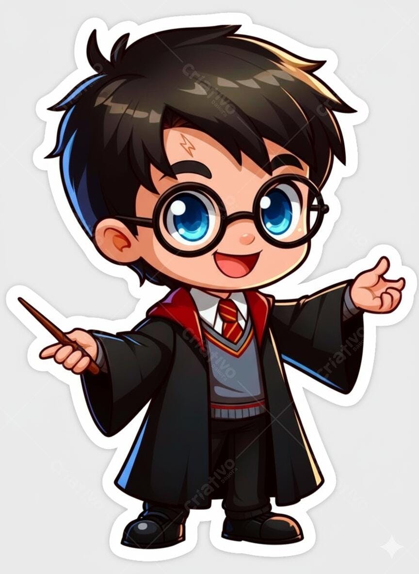 Harry Potter chibi estilo anime