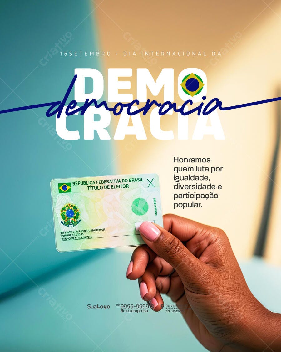 Flyer Dia da Democracia PSD Editável