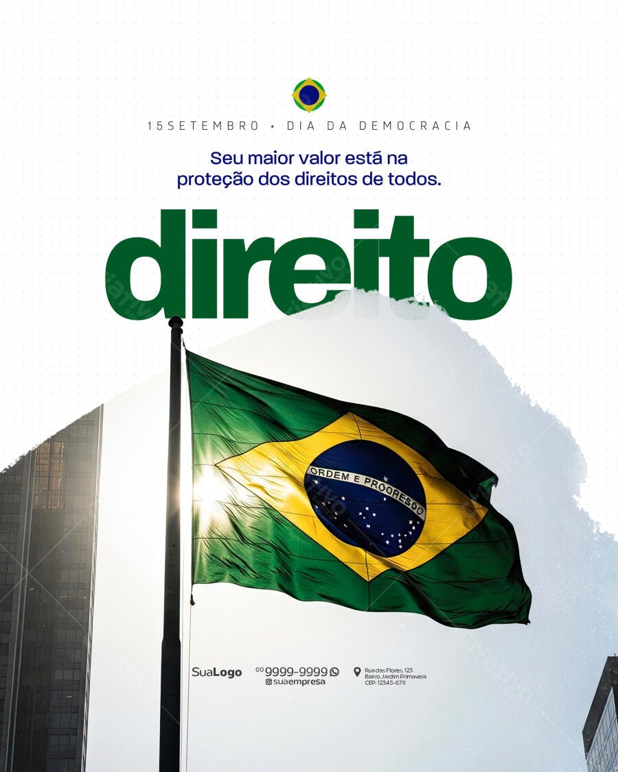 Post para Dia da Democracia PSD Editável