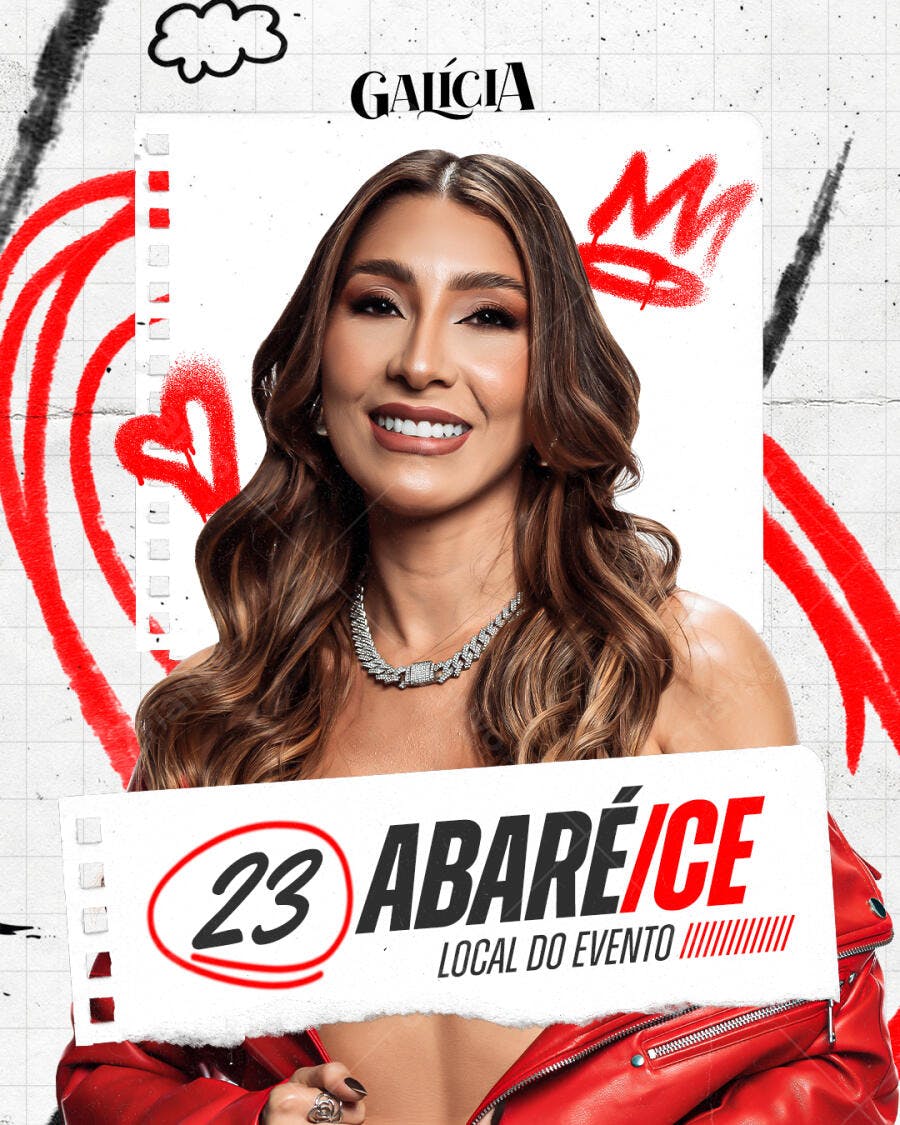 Flyer para Show da Galícia - ABARÉ/CE PSD Editável