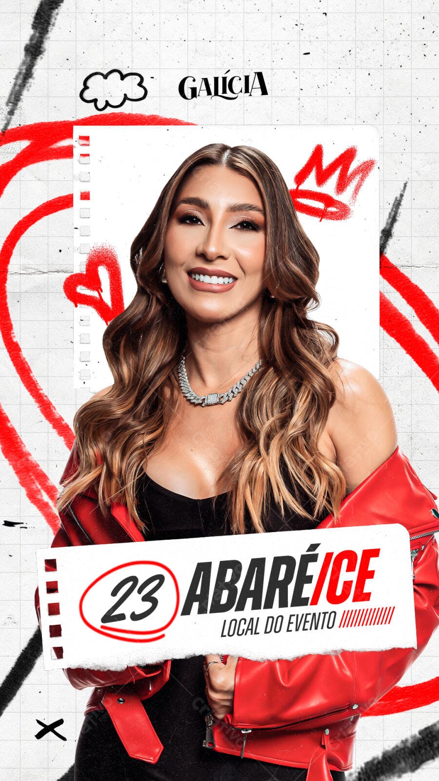 Flyer para Show da Galícia em ABARÉ/CE PSD Editável