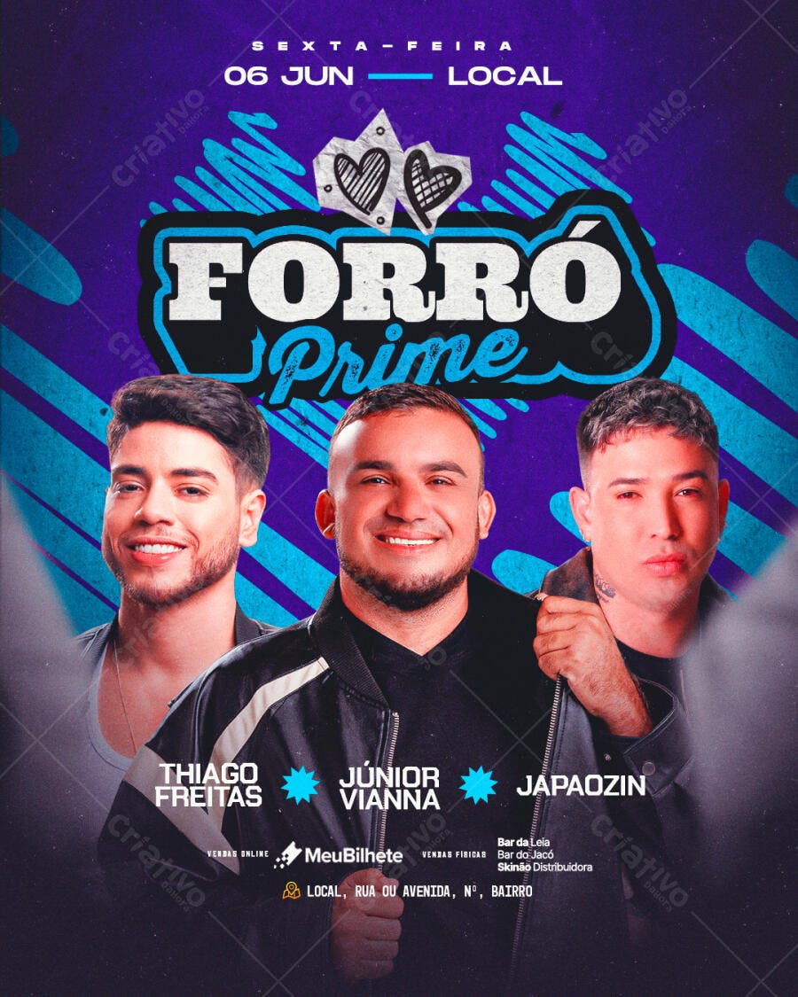 Flyer Forró Prime PSD Editável