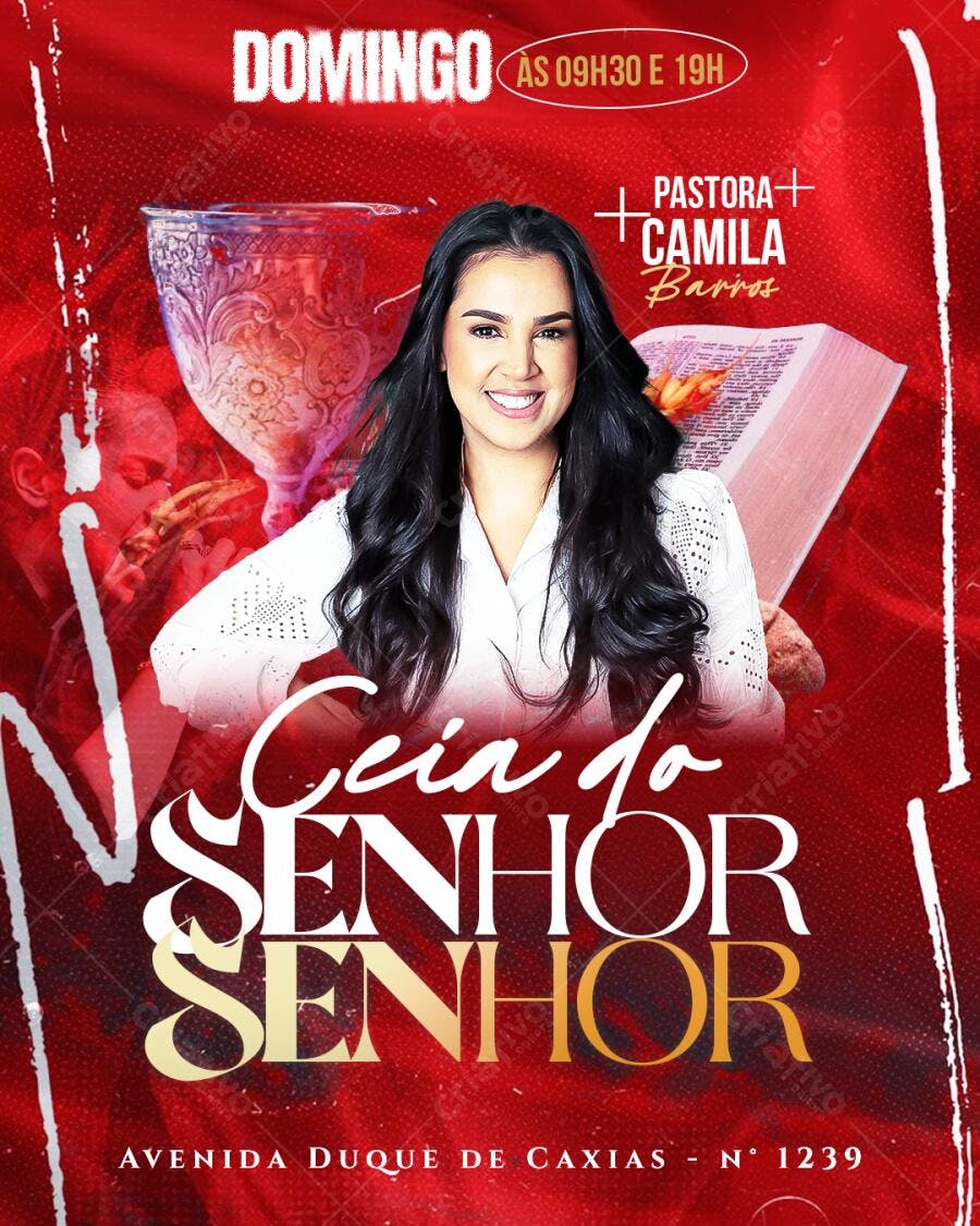 Flyer para Ceia do Senhor PSD Editável