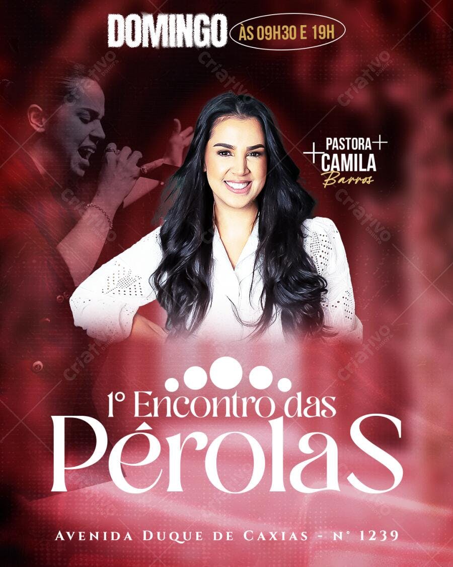 Flyer para 1º Encontro das Pérolas PSD Editável