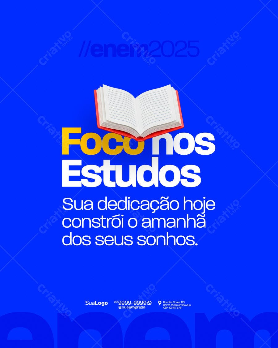 Flyer para ENEM 2025 PSD Editável