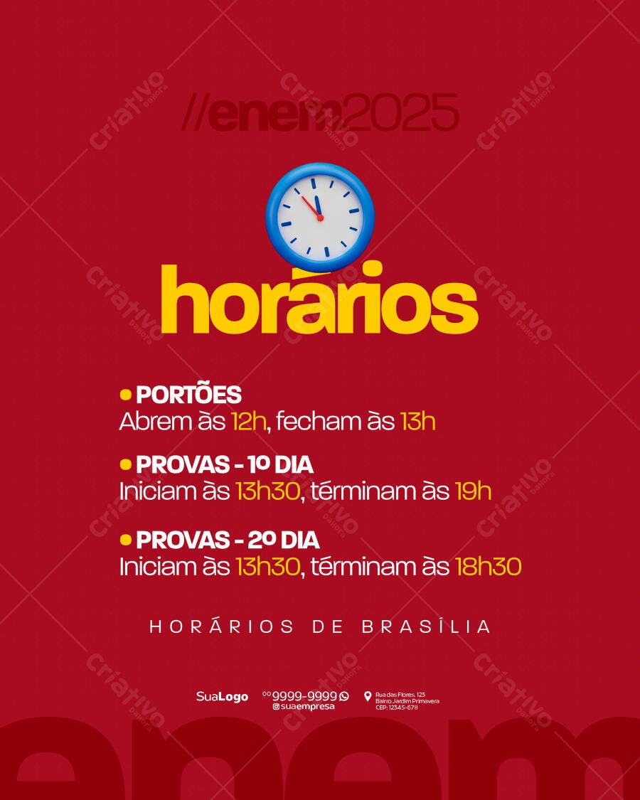 Flyer ENEM 2025 PSD Editável