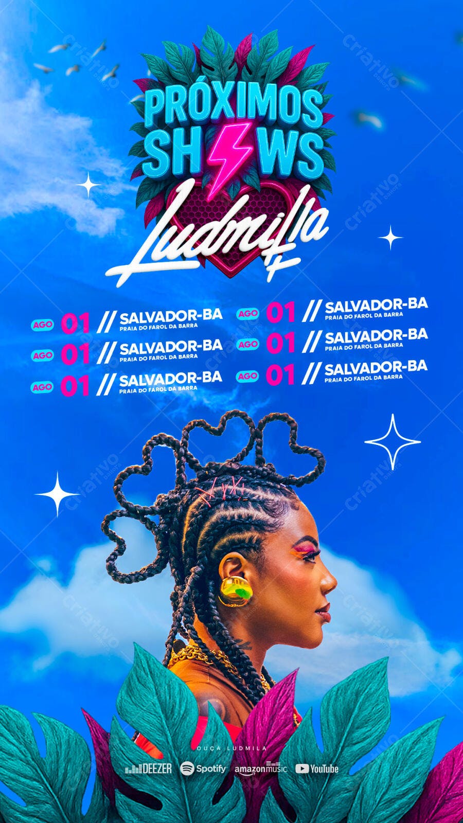 Flyer Shows Ludmilla PSD Editável