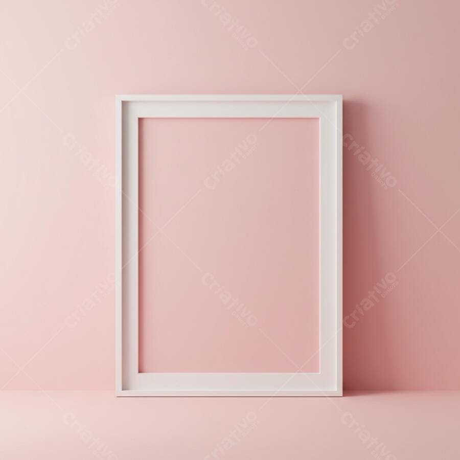 Moldura branca em fundo rosa