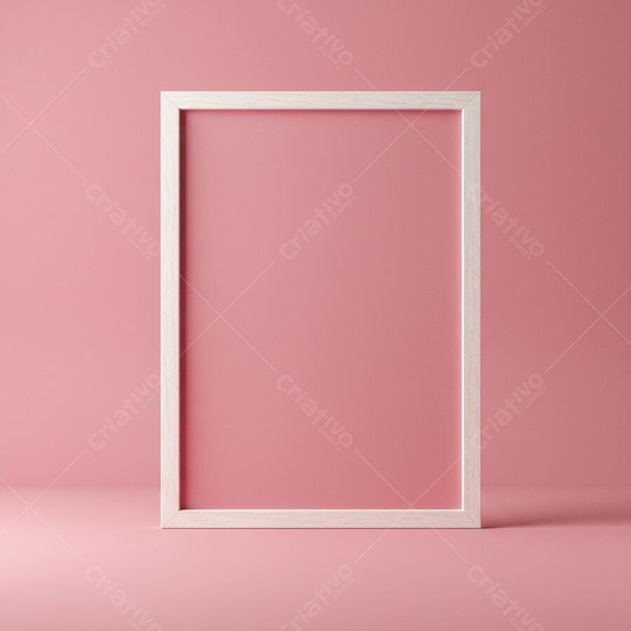 Moldura branca em fundo rosa