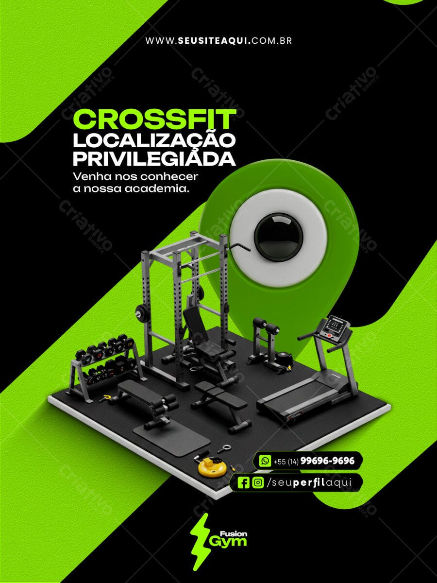 Flyer Academia CrossFit PSD Editável
