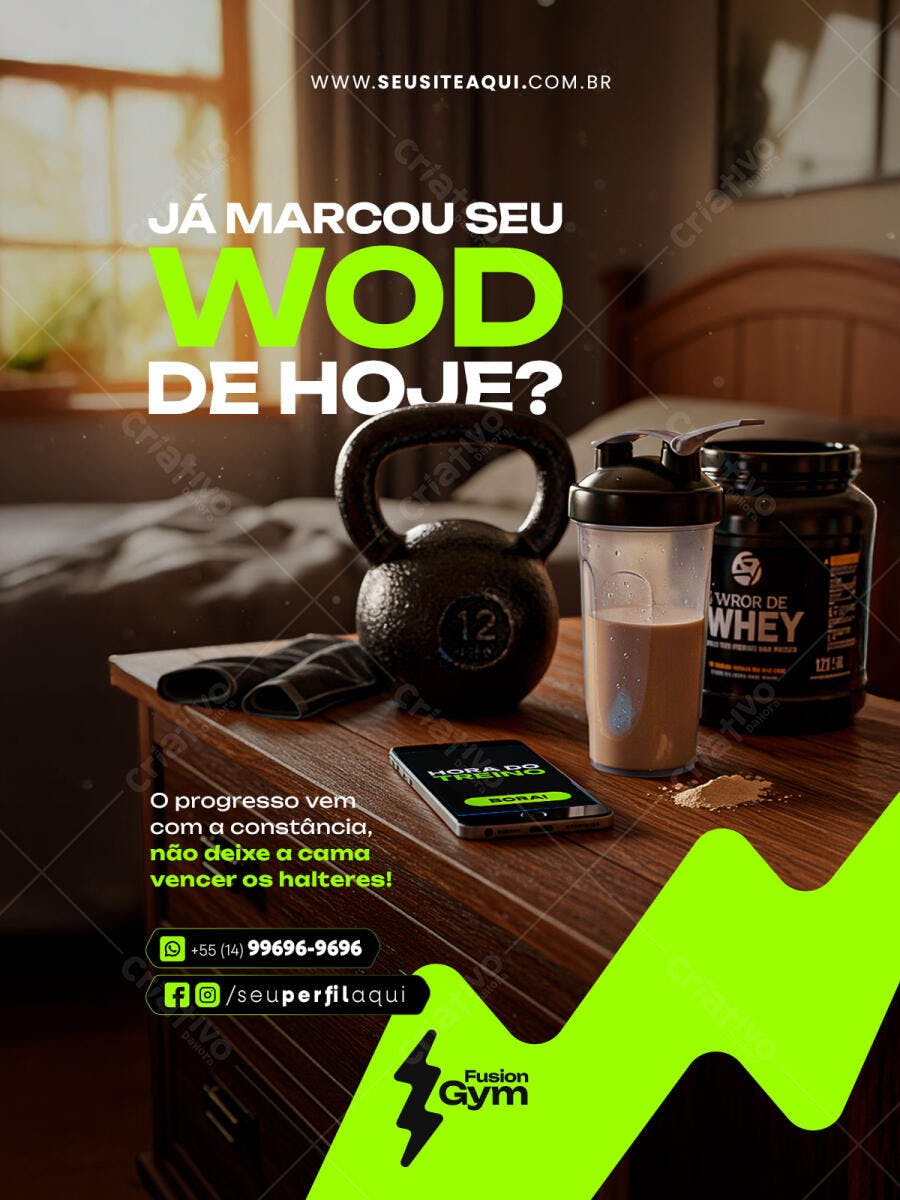 Flyer para Treino de Wod PSD Editável
