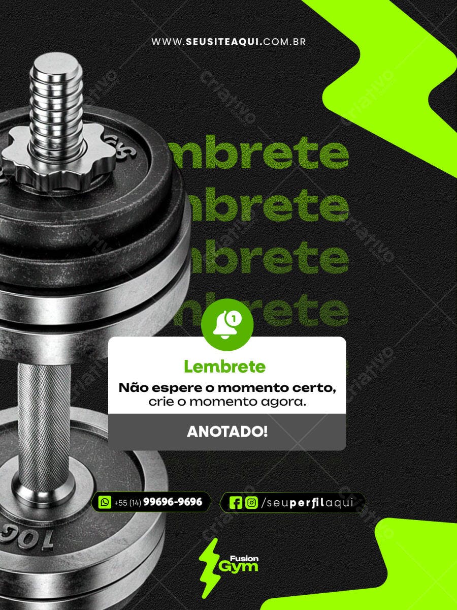 Post para Academia PSD Editável