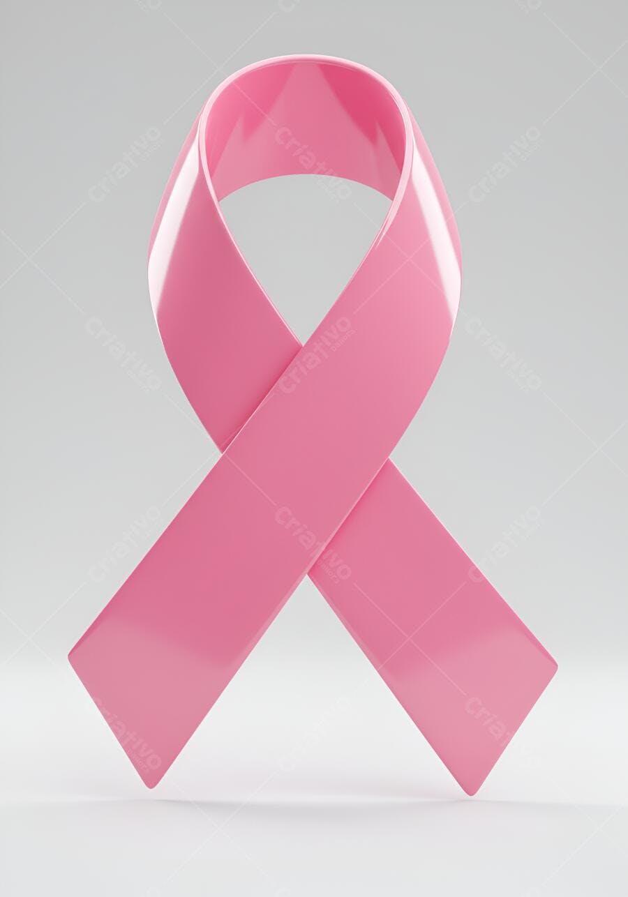 Laço Rosa para Conscientização do Câncer