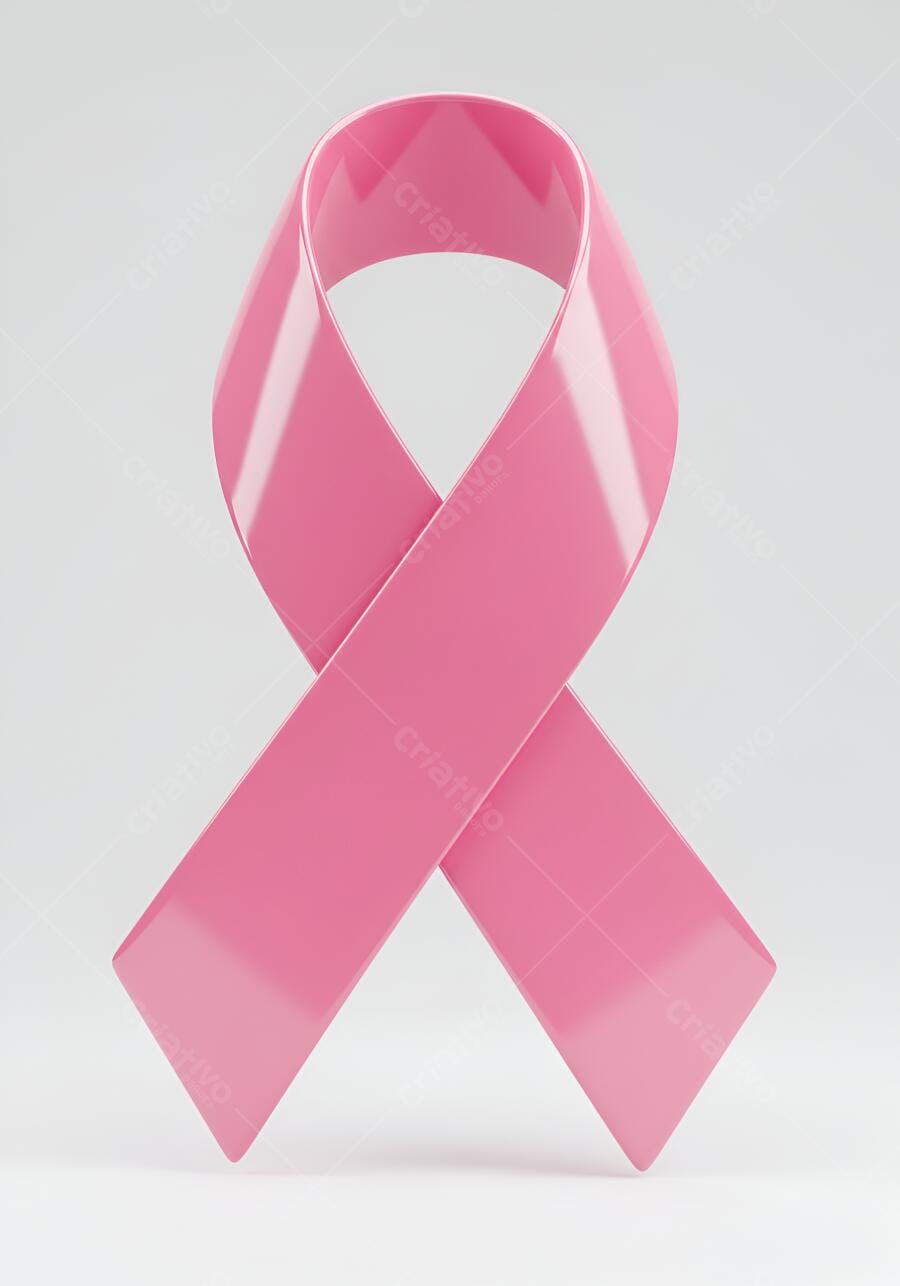 Laço Rosa Conscientização Câncer Mama