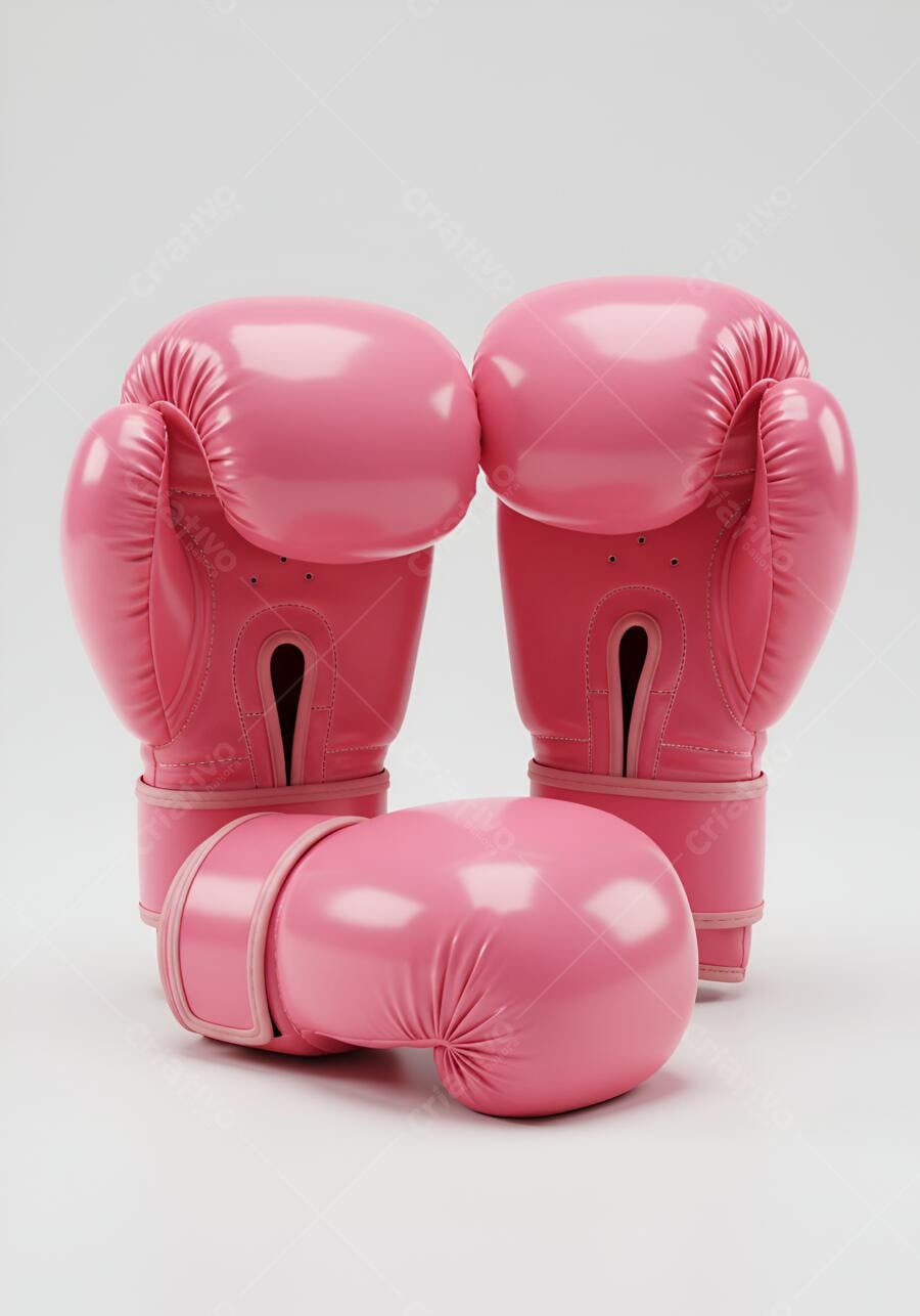 Luvas de Boxe Rosa em estúdio