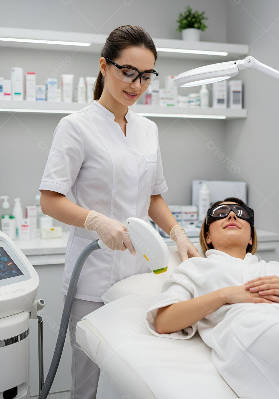 Depilação a laser profissional em clínica