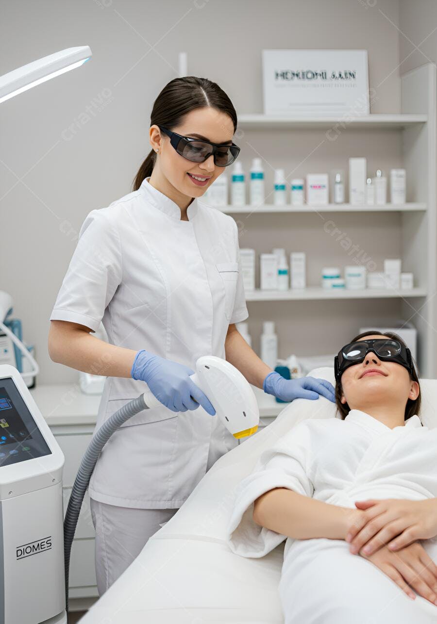 Depilação a laser profissional em clínica