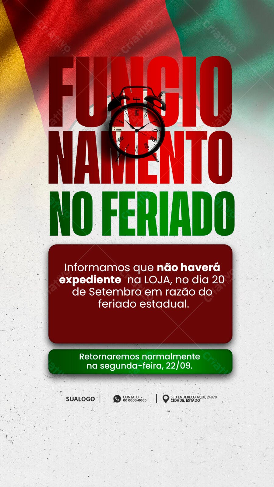 Flyer Feriado Estadual PSD Editável