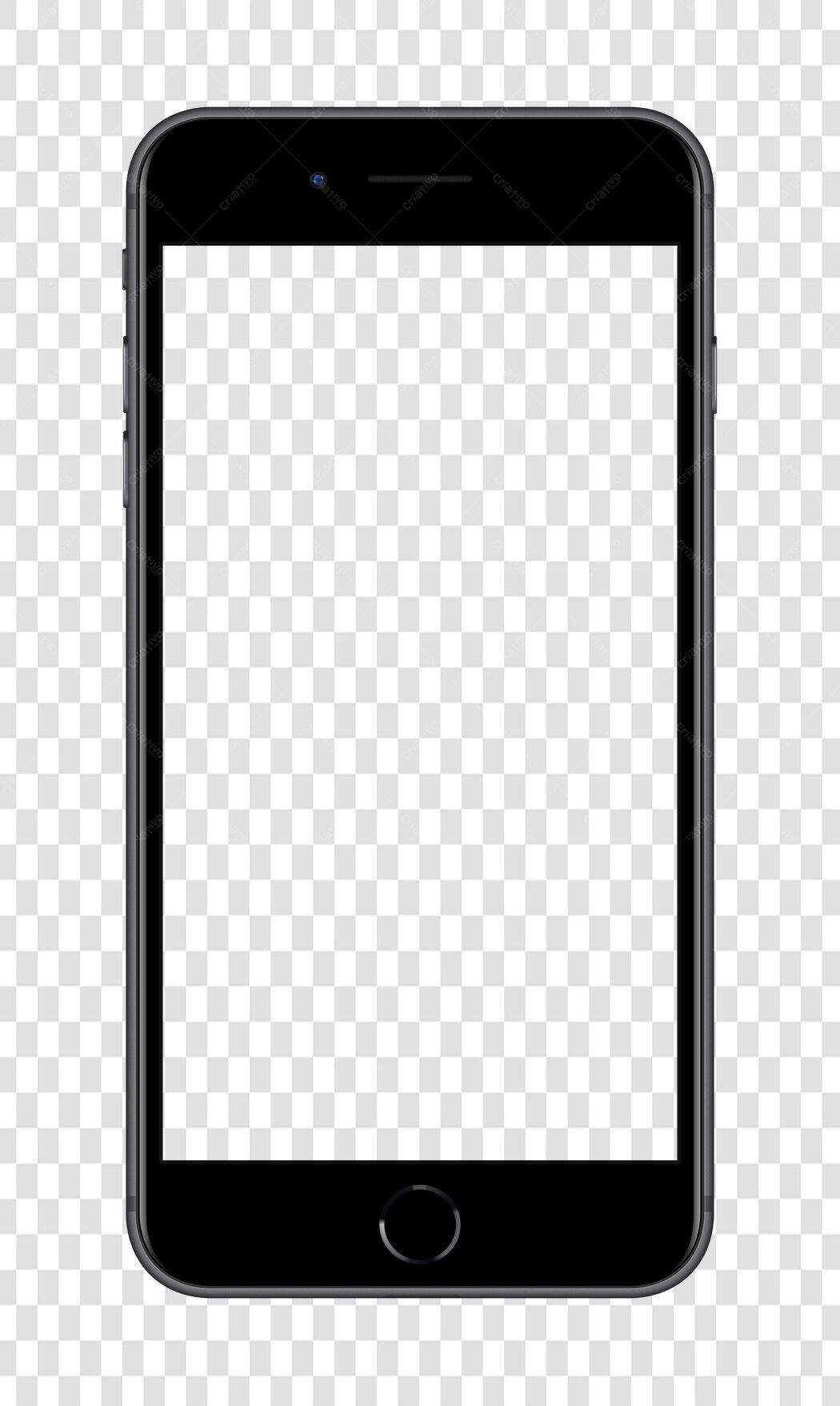 Mockup Celular Preto PNG com fundo transparente
