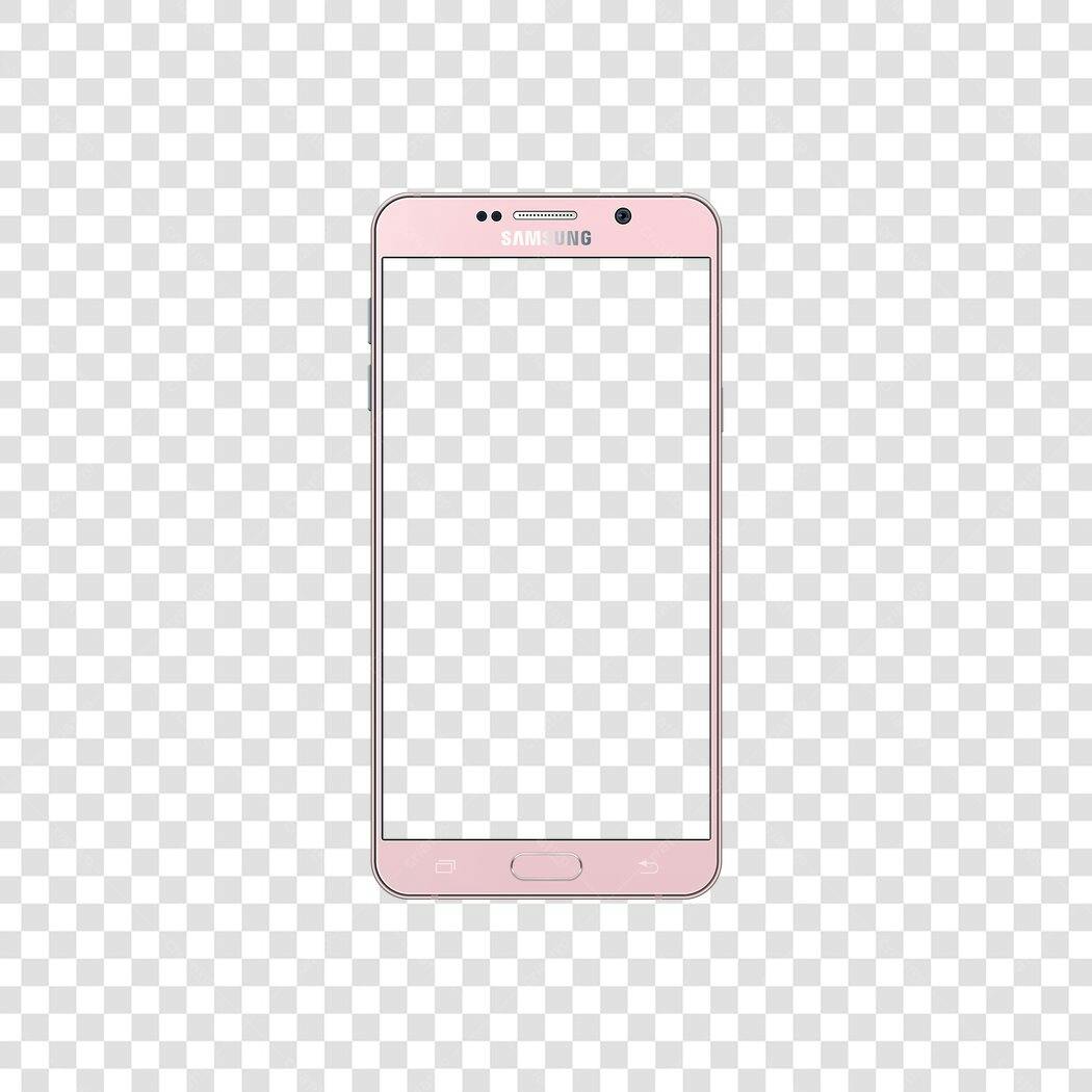 Mockup Celular Rosa PNG com fundo transparente