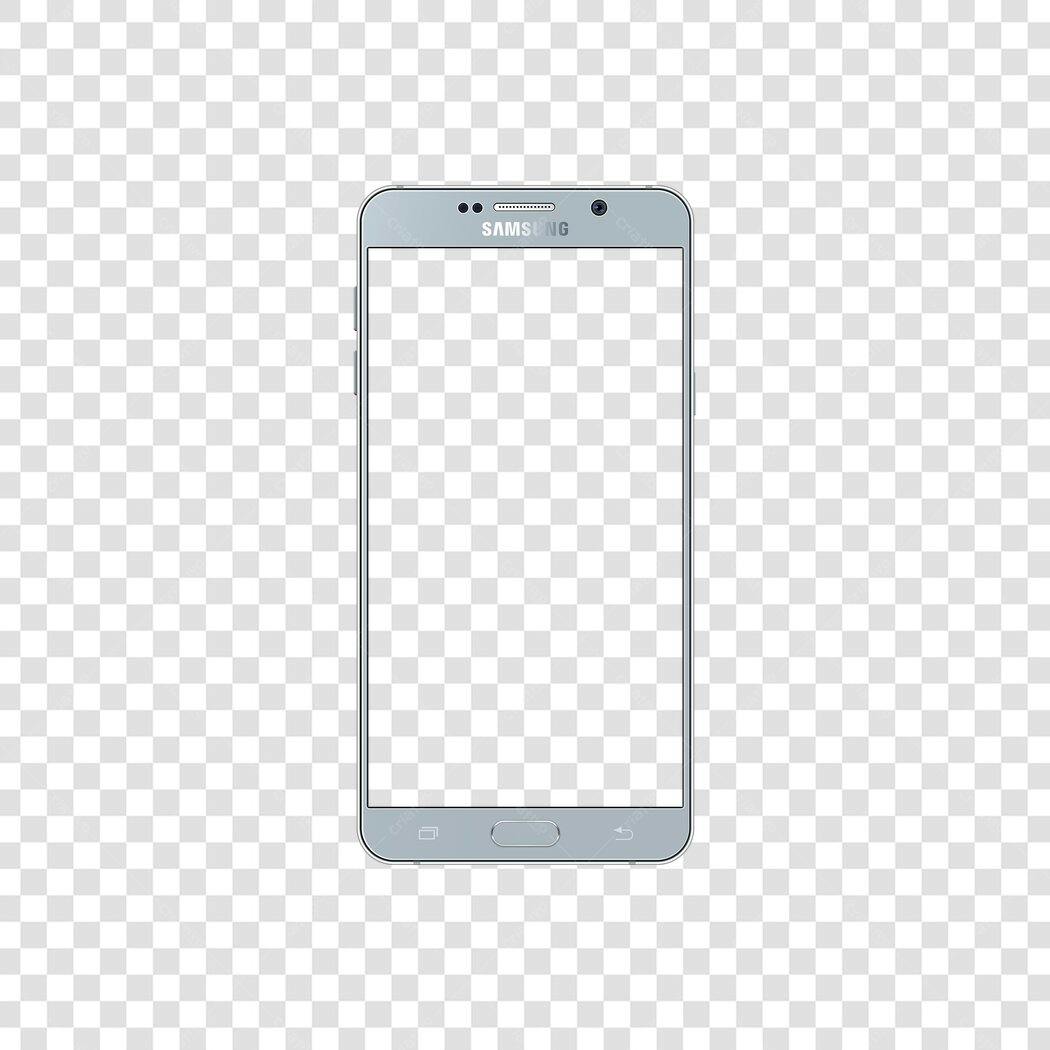 Mockup Smartphone Prata PNG com fundo transparente
