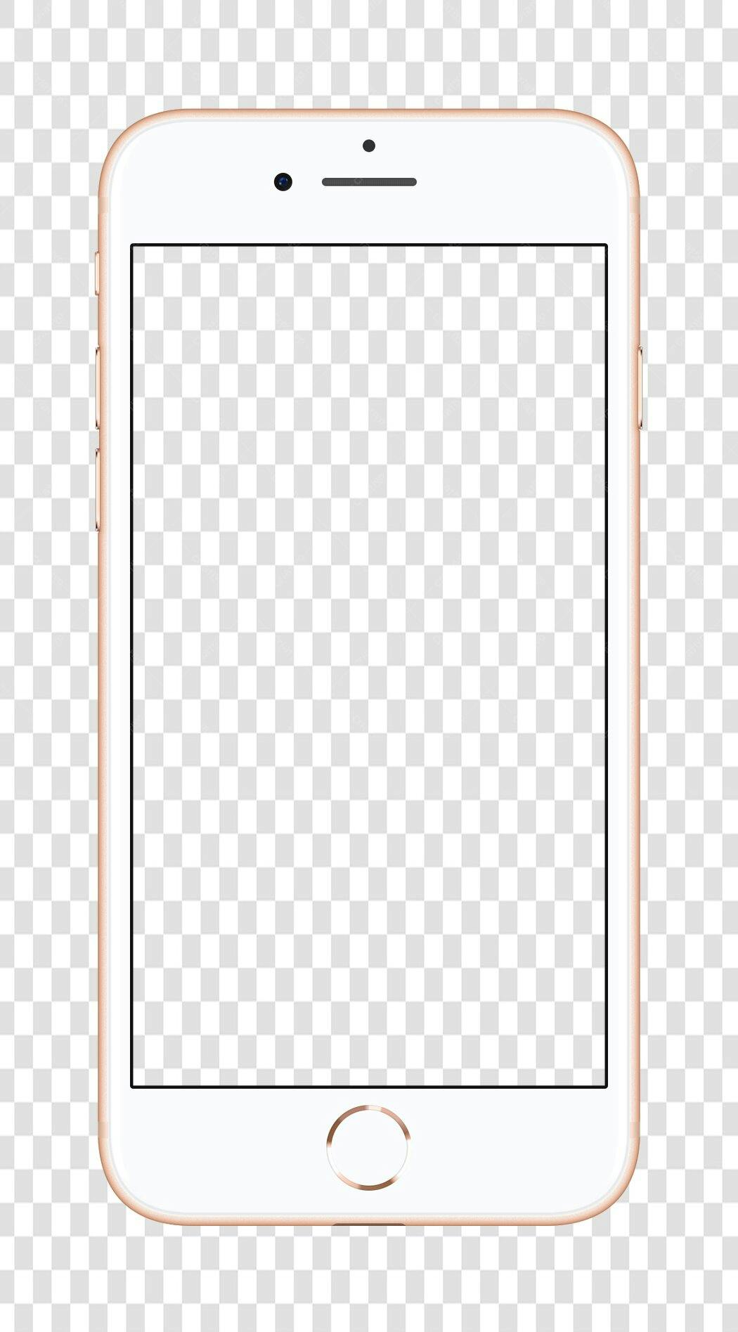 Mockup Celular Rose Gold PNG com fundo transparente