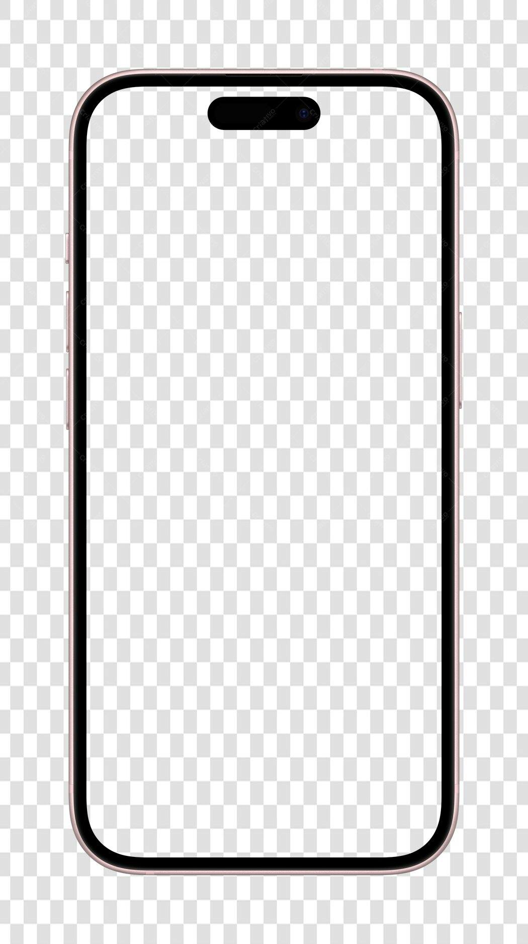 Mockup Celular Rosa e Preto PNG com fundo transparente