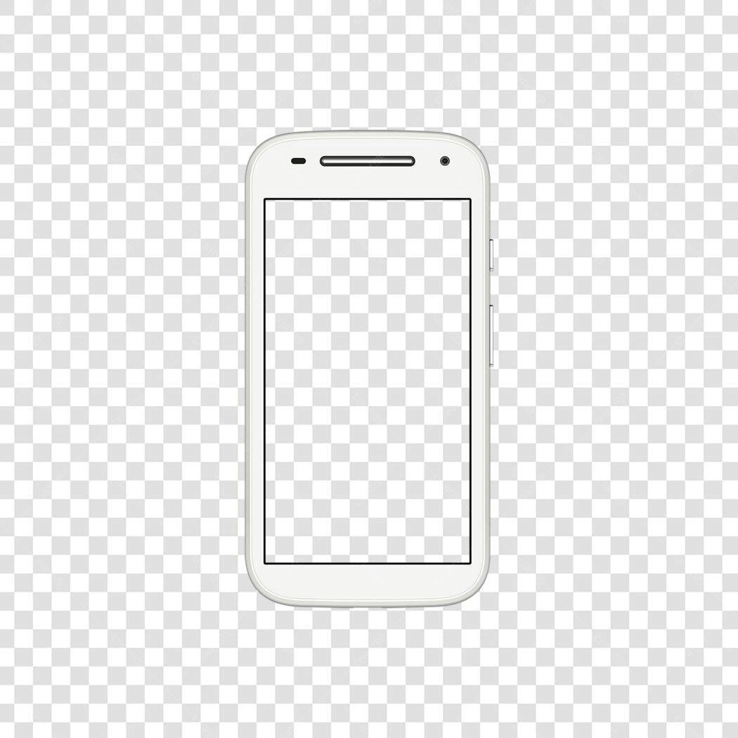 Mockup Celular Branco PNG com fundo transparente