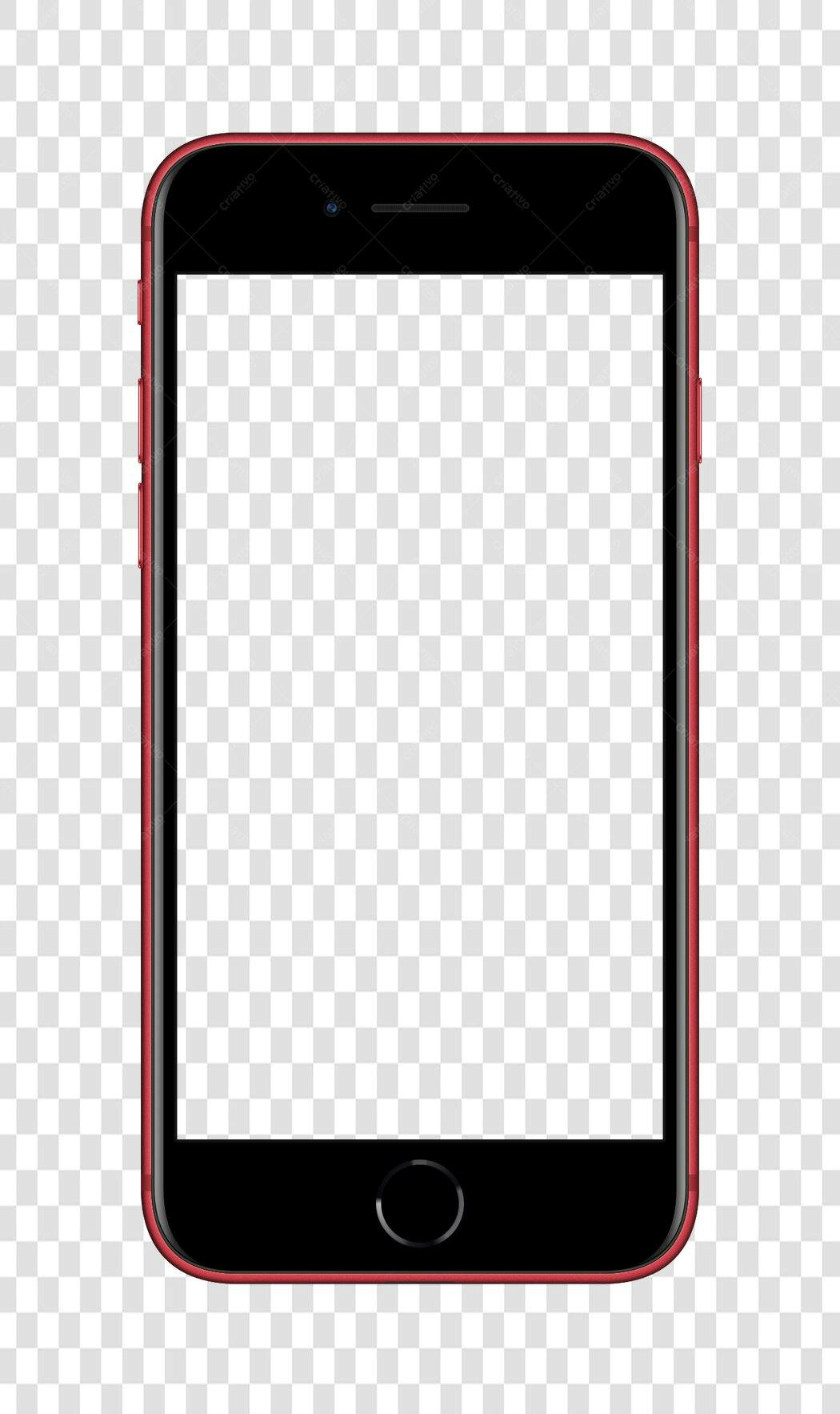 Mockup Celular Vermelho PNG com fundo transparente