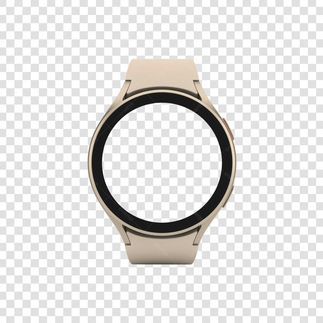 Icone Smartwatch dourado PNG com fundo transparente