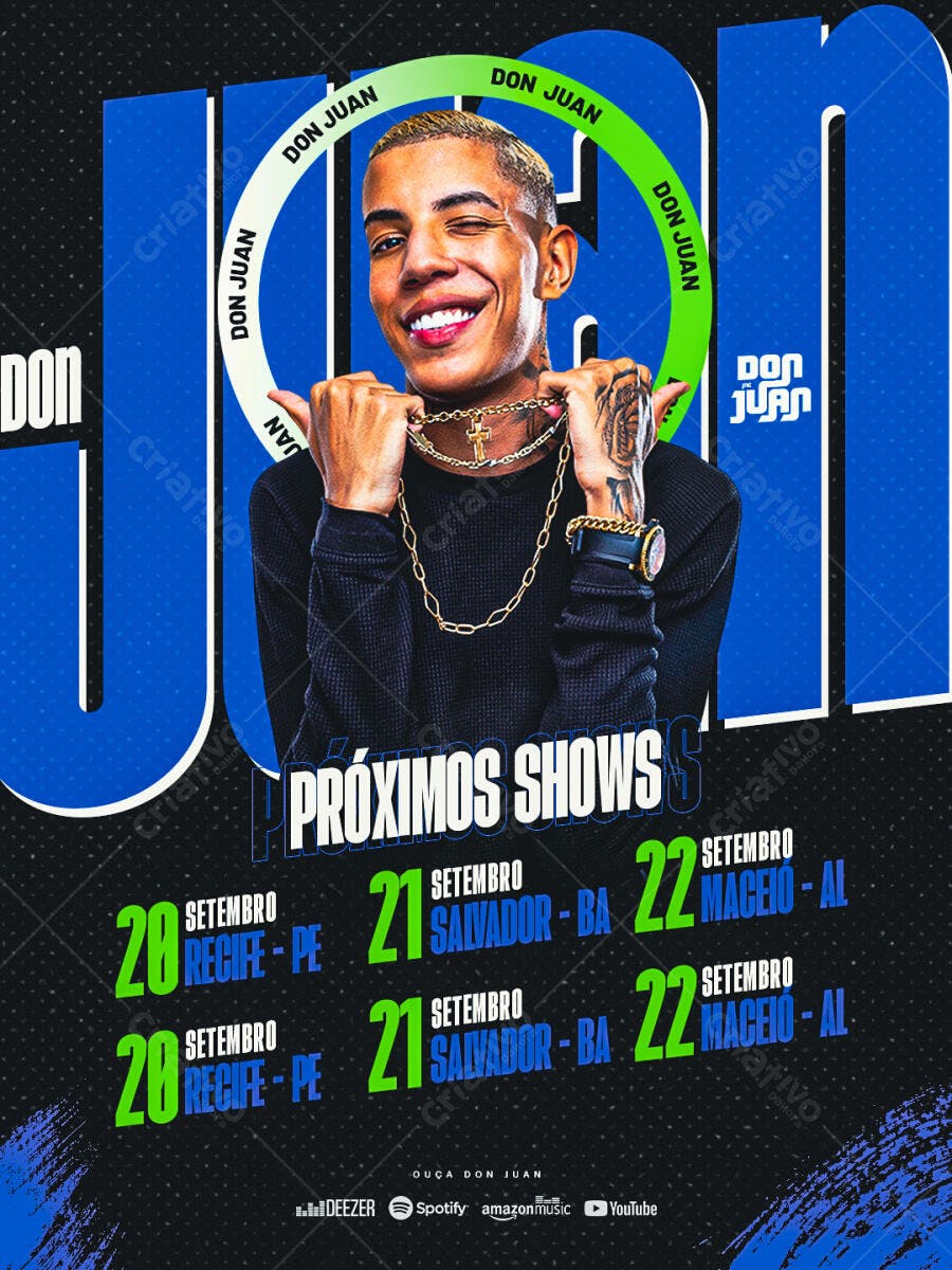 Flyer para Shows Don Juan PSD Editável