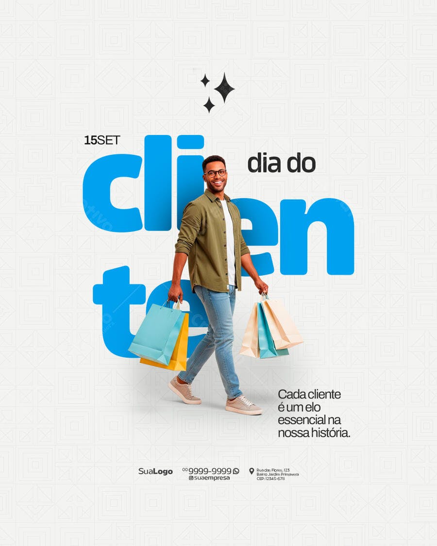 Flyer Dia do Cliente PSD Editável