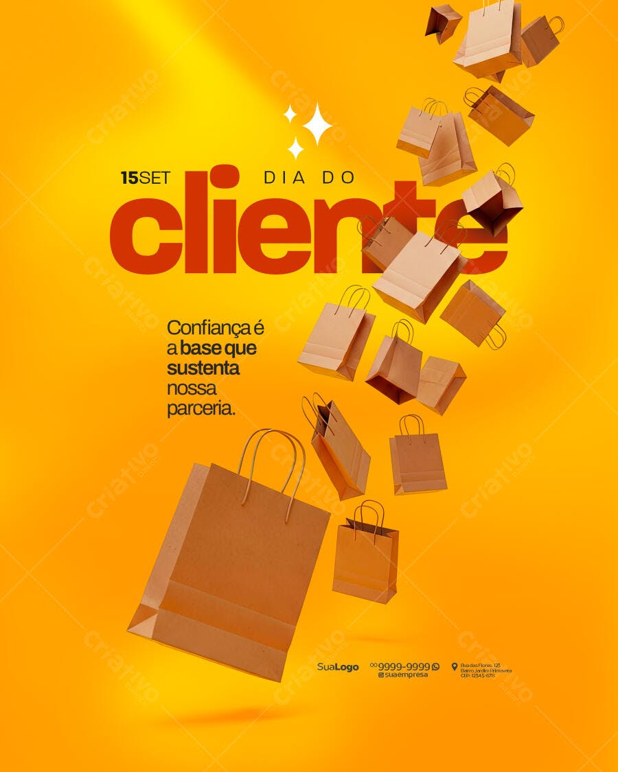 Flyer Dia do Cliente PSD Editável