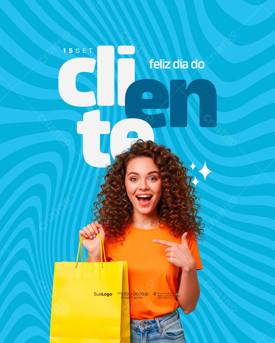 Flyer Dia do Cliente PSD Editável
