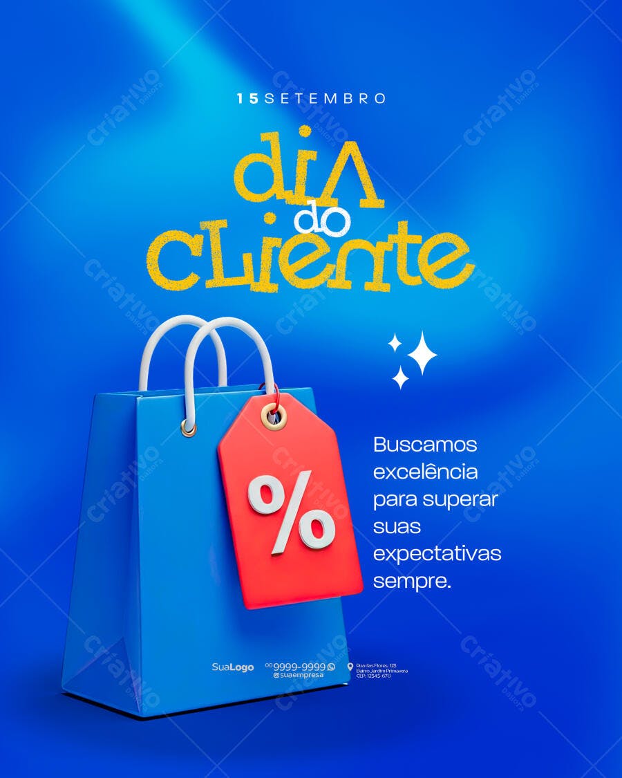 Flyer Dia do Cliente PSD Editável